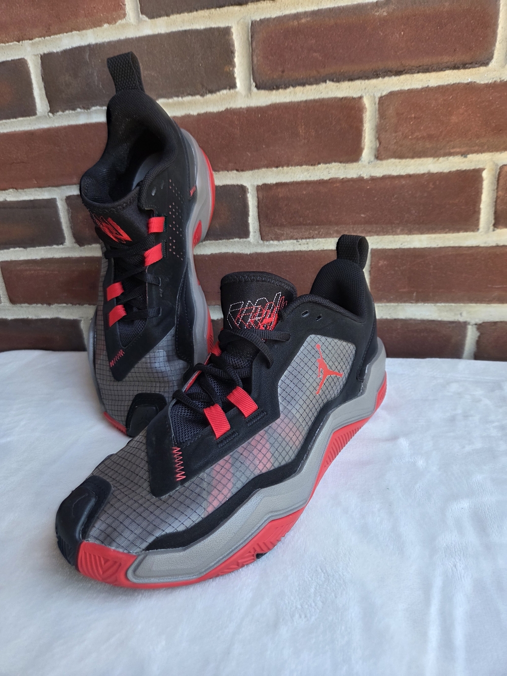 Jordan One Take 4 Bred Men’s 7.5 Black Red Grey Basketball Shoes DO7193-061